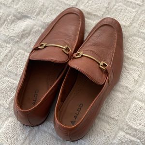 Aldo Brown Leather Loafers - Men’s